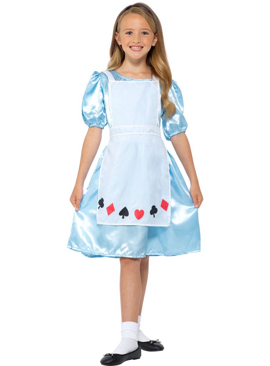 Girls Alice in Wonderland Costume - Alternate Front Image