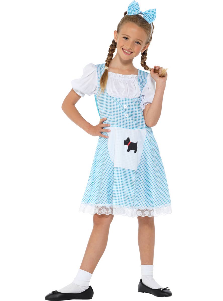 Girls Dorothy Fancy Dress Costume - Alternate Front Image