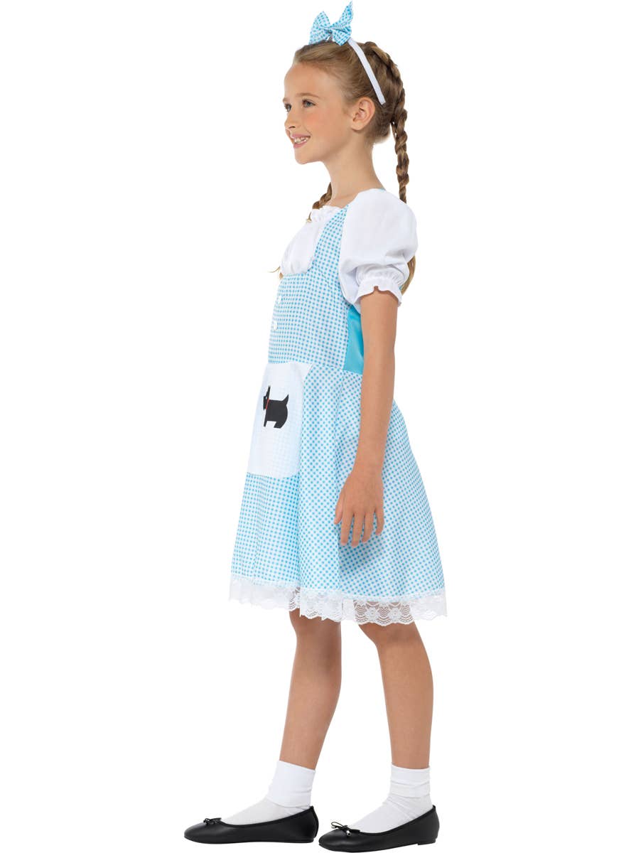 Girls Dorothy Fancy Dress Costume - Side Image
