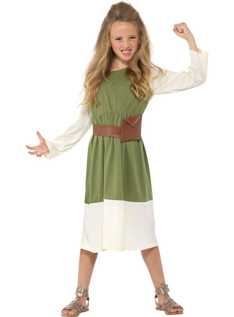 Girls Boudica Medieval Costume - Alternate Image