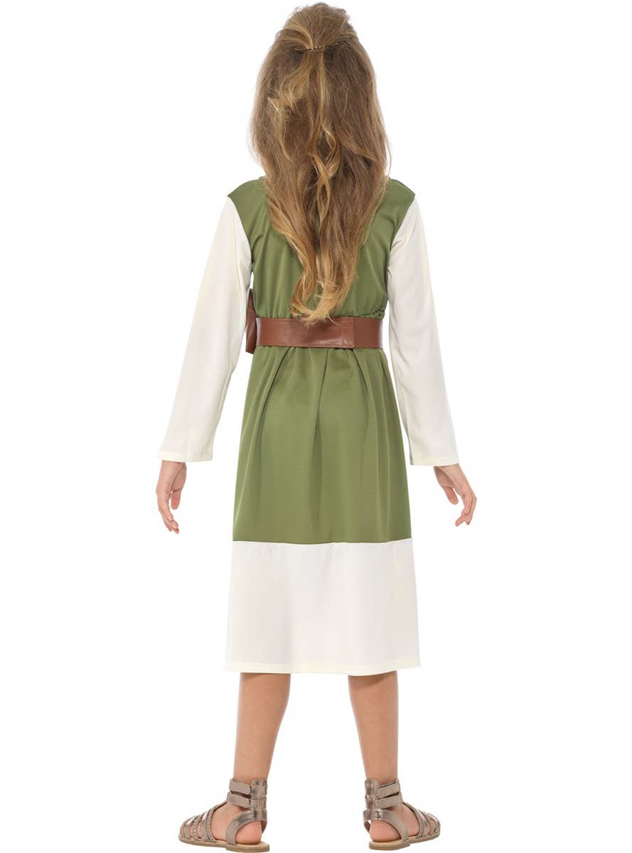 Girls Boudica Medieval Costume - back Image