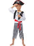 Boy's Classic Black and White Striped Pirate Costume - Main Image