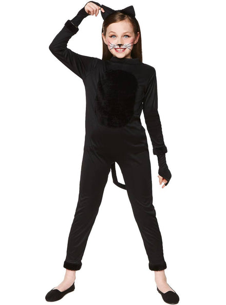 Girl's Cute Black Cat Halloween Costume