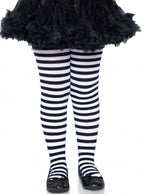 Black and White Striped Girls Stockings Main Image Main Image