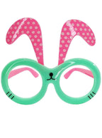 Kids Pink and Green Bunny Style Costume Glasses