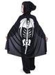 Kids Black Costume Cape with Dragon Skeleton Print