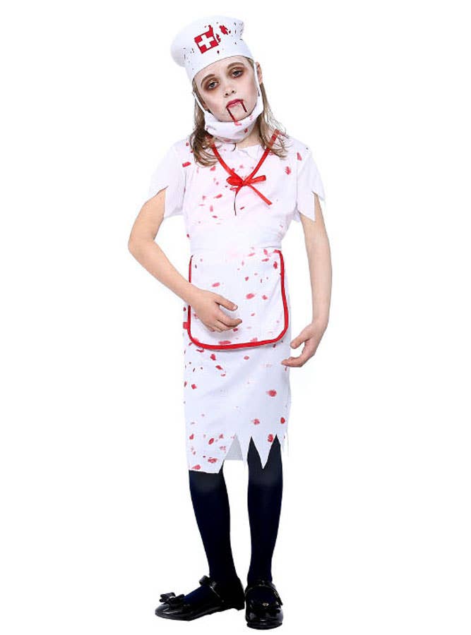 Image of Girls Blood Splattered Zombie Nurse Costume - Alternative