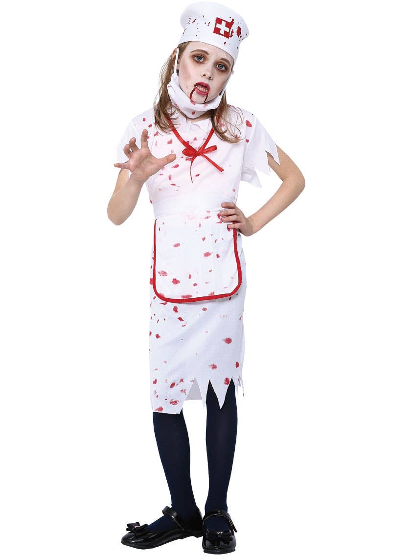 Image of Girls Blood Splattered Zombie Nurse Costume