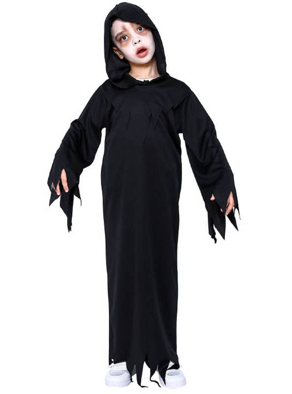 Grim Reaper Boys Hooded Robe Halloween Costume