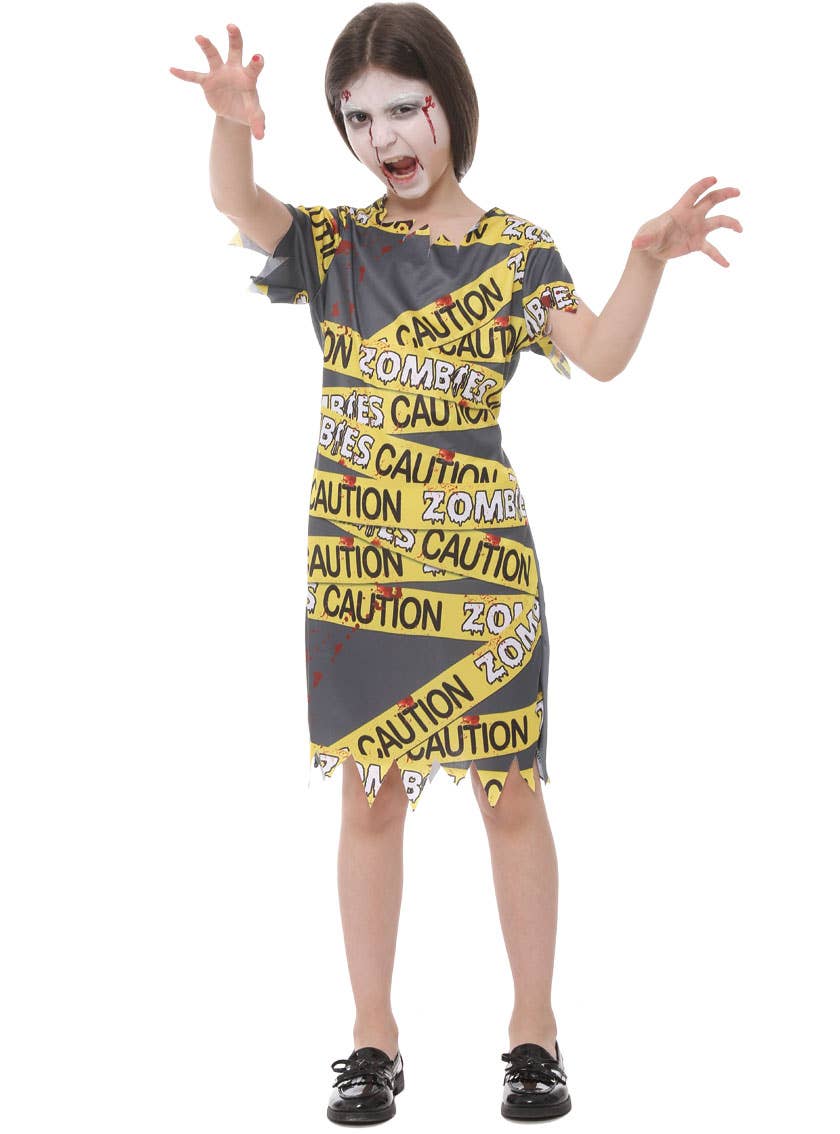 Image of Girls Biohazard Zombie Dress Up Costume