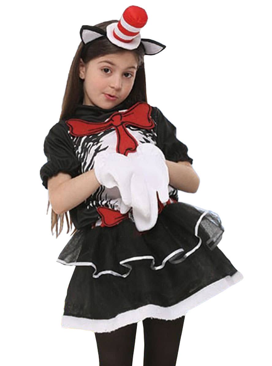 Silly Cat Girls Cat in the Hat Inspired Book Week Costume