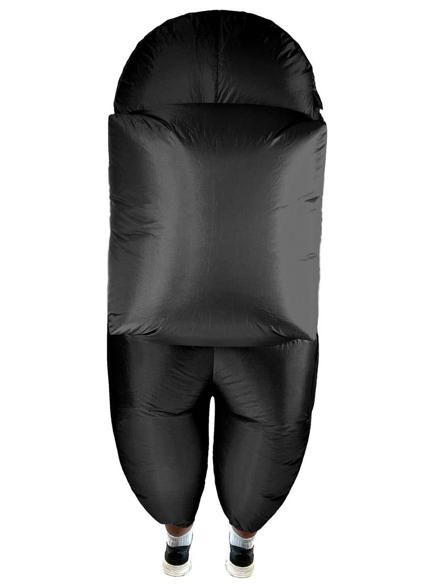 Inflatable Black Sus Crewmate Killer Kids Costume - Back Image