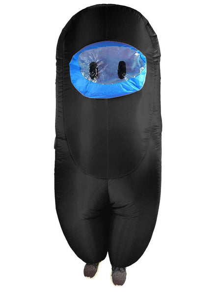 Inflatable Black Sus Crewmate Killer Kids Costume - Front Image