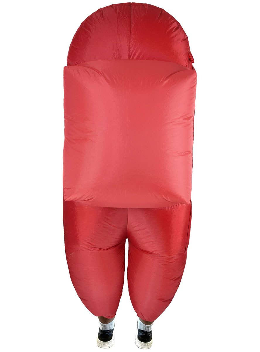 Inflatable Red Sus Crewmate Killer Kids Costume - Back Image