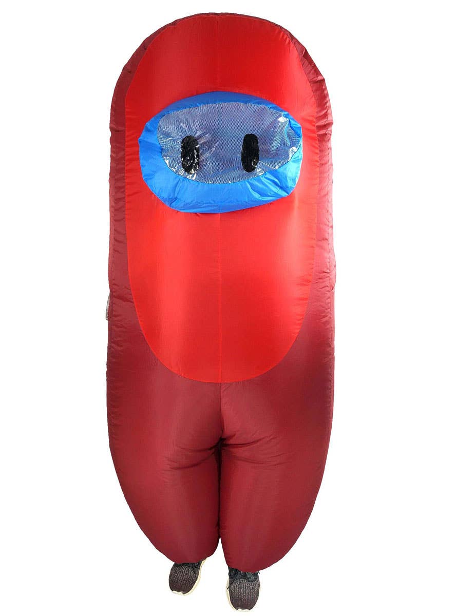 Inflatable Red Sus Crewmate Killer Kids Costume - Front Image