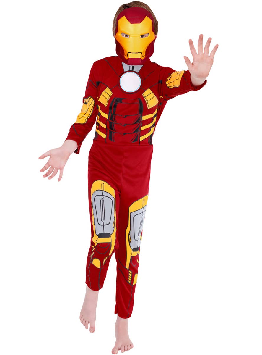 Boy's Officially Licensed Marvel Iron Man Fancy Dress Costume Alternative View 1