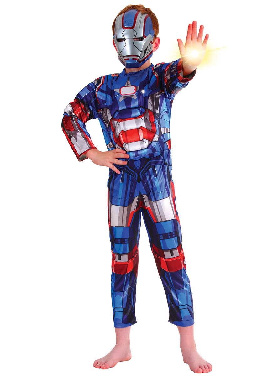 Iron Patriot to Iron Man Boys Reversible Costume - Alternate Image