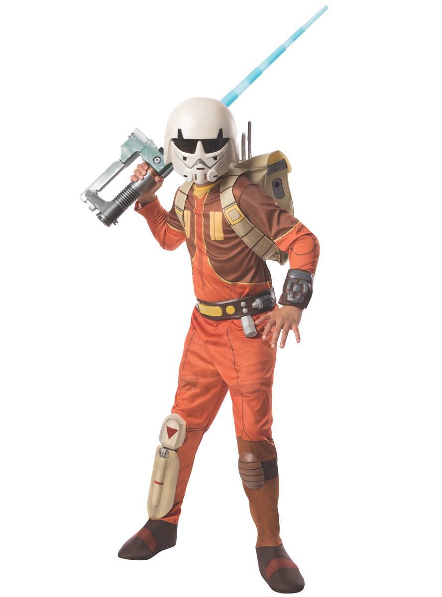 Boys Deluxe Star Wars Ezra Fancy Dress Costume Main Image