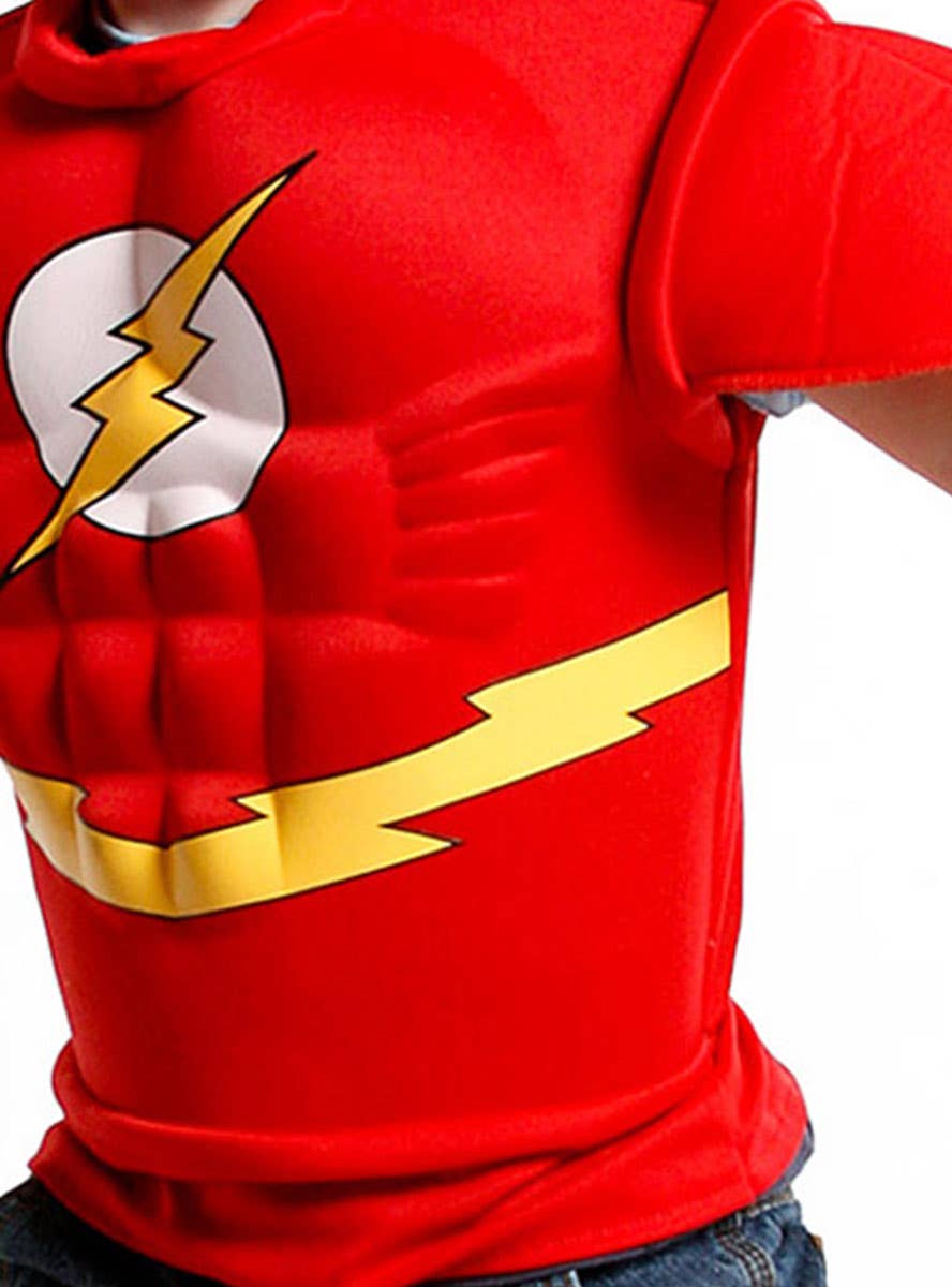 Boys DC Comics The Flash Dress Up Costume Close Up Image 2