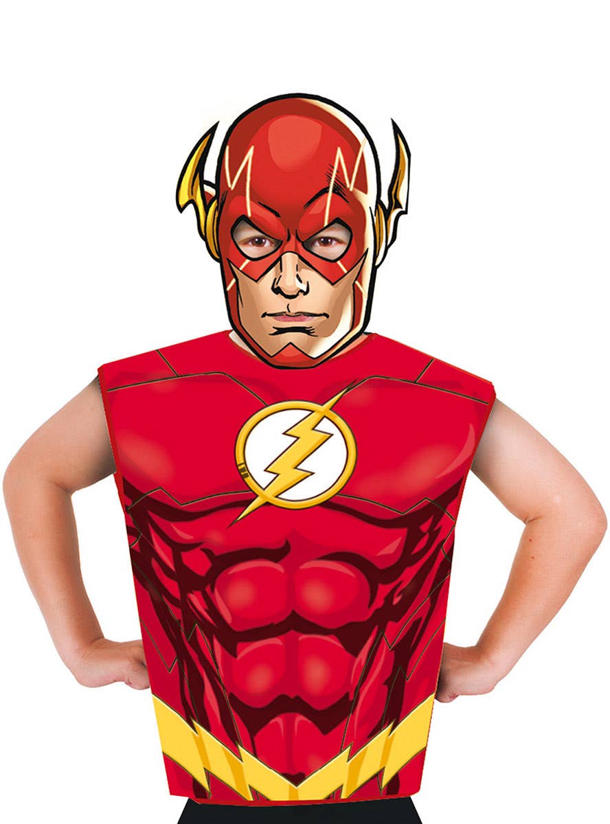 Boys The Flash DC Comics Shirt and Mask Costume Set