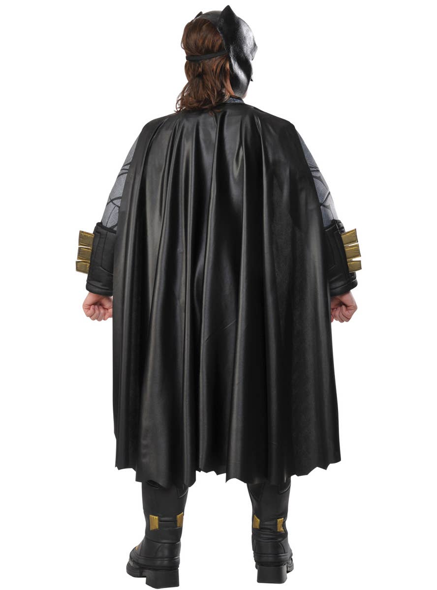 Premium Deluxe Boys Batman Fancy Dress Costume - Back Image