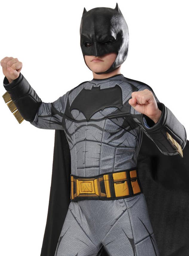 Premium Deluxe Boys Batman Fancy Dress Costume - Close Image