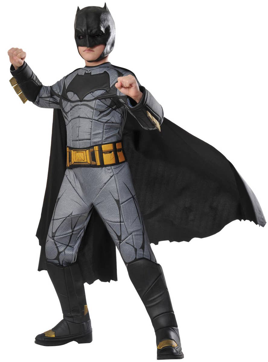 Premium Deluxe Boys Batman Fancy Dress Costume - Main Image