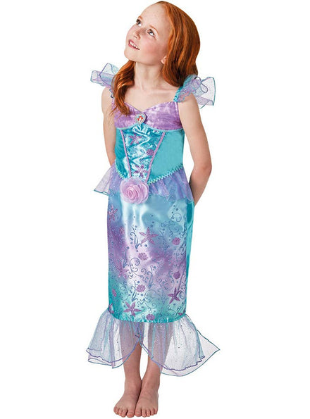 Disney Princess Little Mermaid Girls Fancy Dress Costume - Main Image