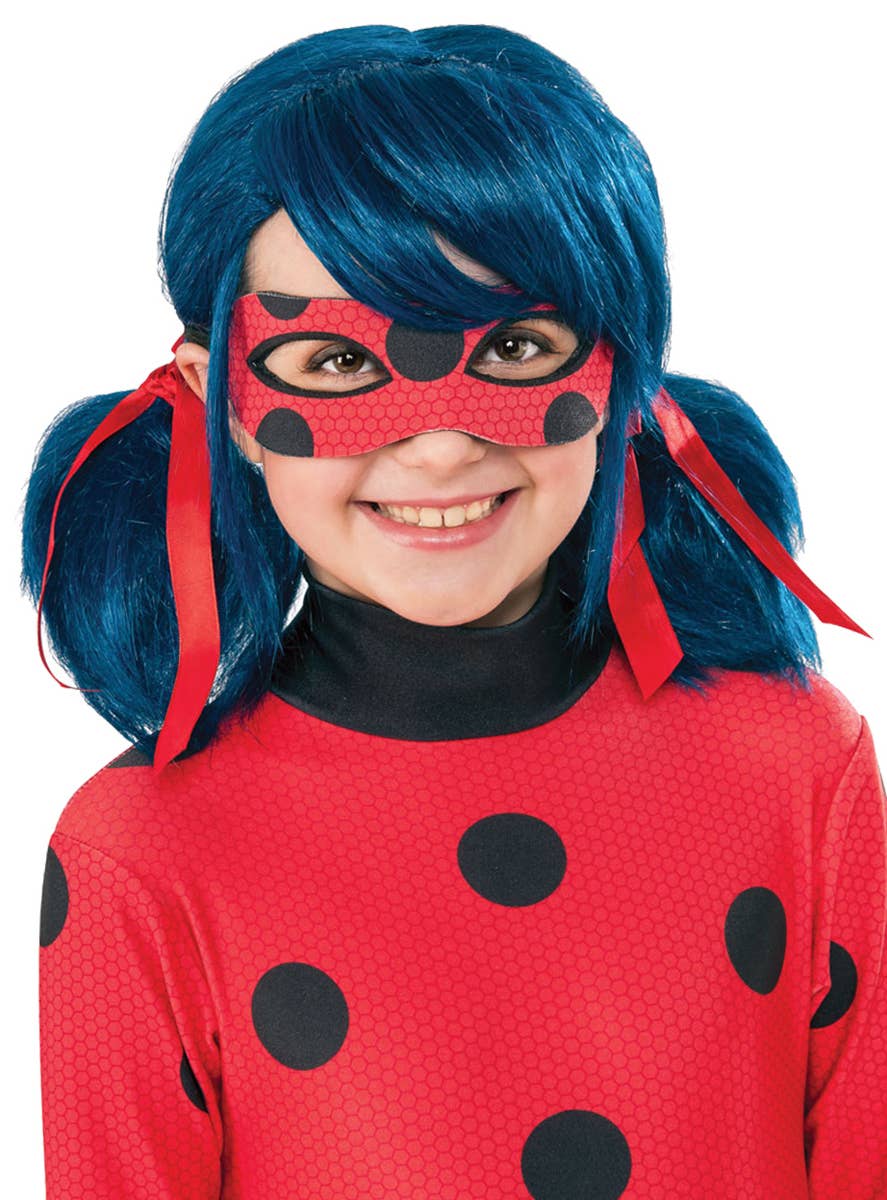 Blue Miraculous Ladybug Girl's Pigtails Costume Wig
