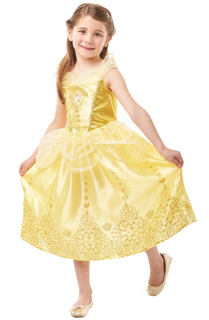 Girls Disney Fairytale Belle Fancy Dress Costume Alternate Front Image