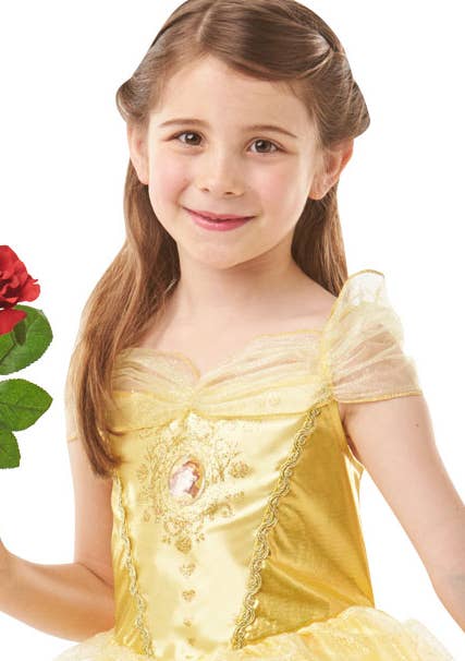 Girls Disney Fairytale Belle Fancy Dress Costume Close Image