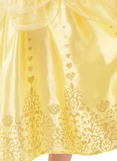 Girls Disney Fairytale Belle Fancy Dress Costume Close Image 2