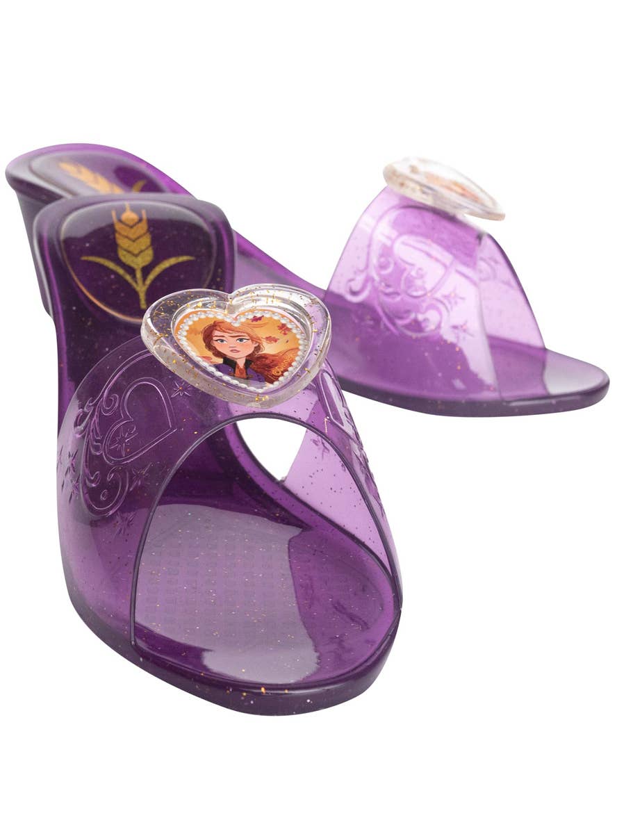 Girls Purple Anna Jelly Costume Shoes - Alternate Image 2