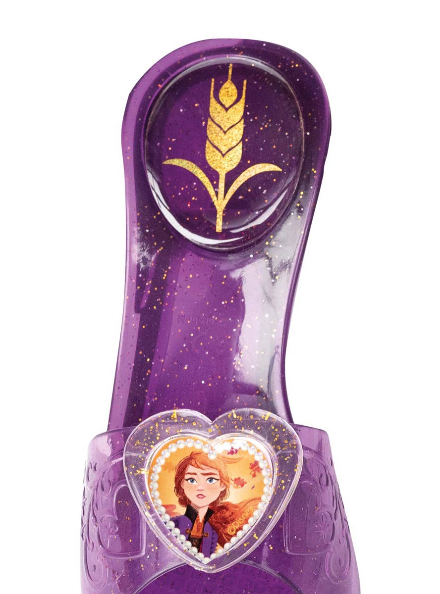 Girls Purple Anna Jelly Costume Shoes - Close Image