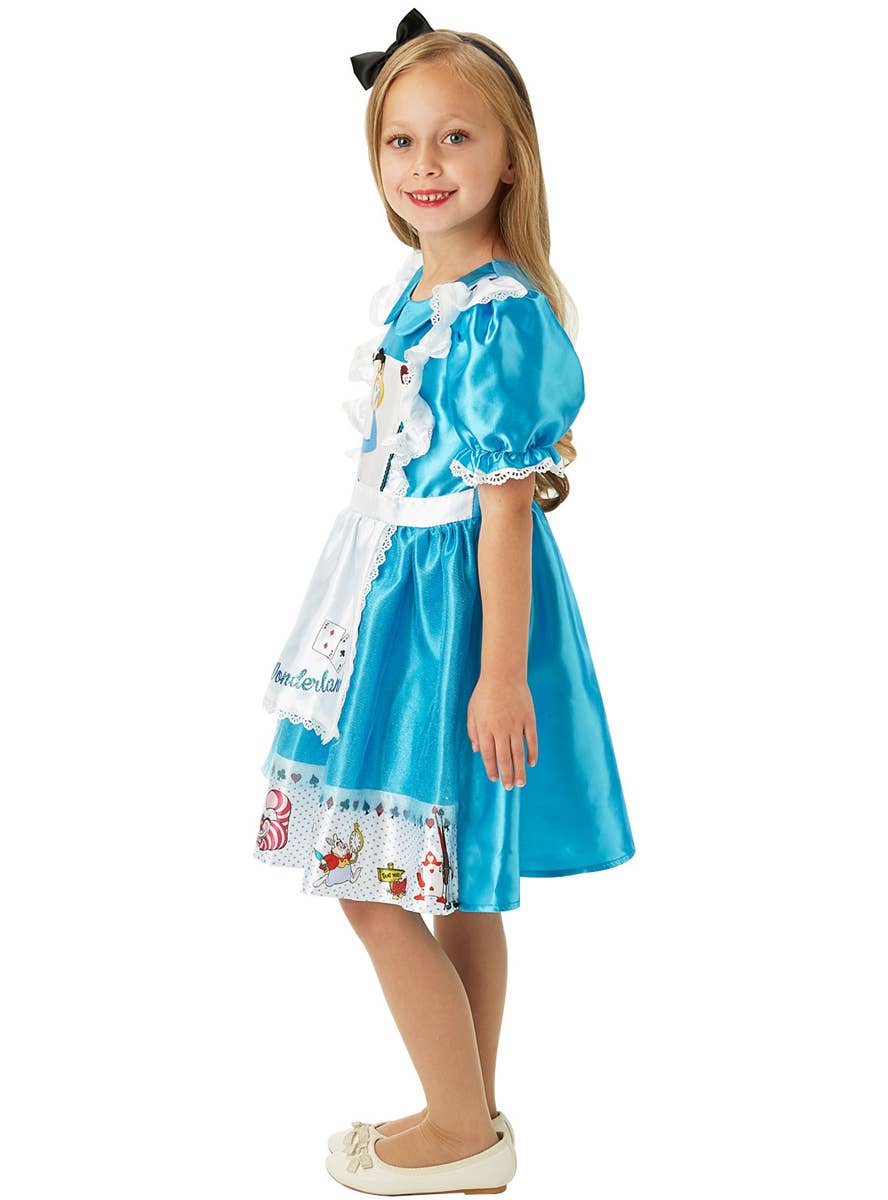 Alice in Wonderland Girls Costume - Side Image