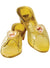 Girls Gold Glitter Light Up Belle Click Clack Shoes - Front Image