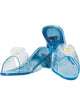 Girls Blue Glitter Light Up Cinderella Click Clack Shoes - Front Image