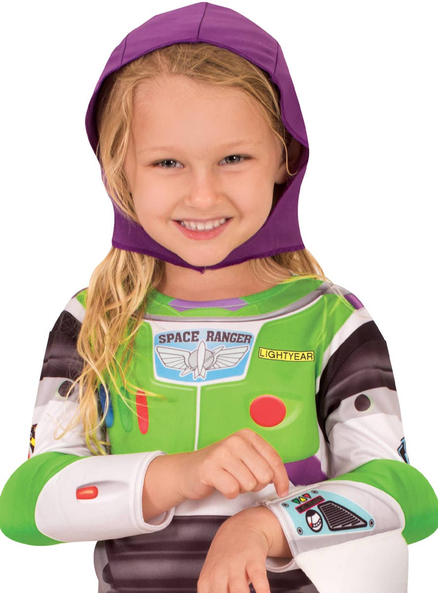 Miss Buzz Lightyear Girls Deluxe Toy Story Costume - Close Up 2