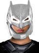 Kid's Light Up Silver Armoured Batman Character Mask