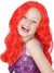 Mermaid Ariel Girls Red Costume Wig