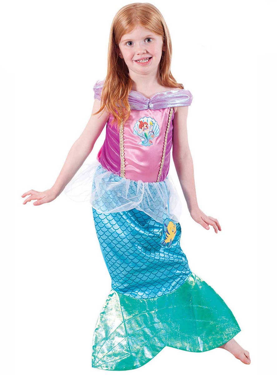 Ariel Girl's Disney Princess Mermaid Costume Front Image
