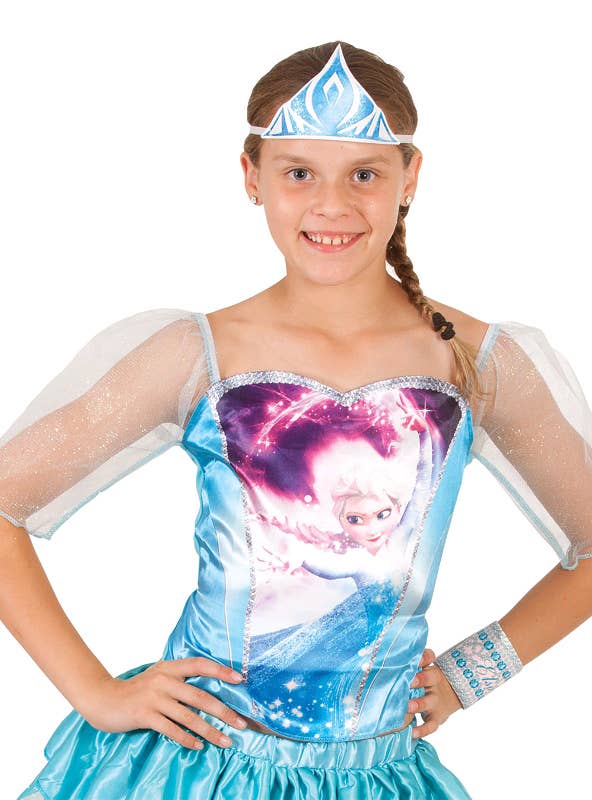 Girls Elsa Character Print Disney Frozen Costume Top Alternate Image