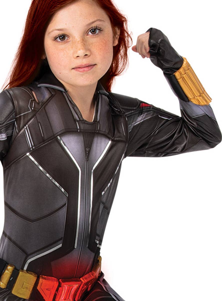 Girls Light Up Black Widow Costume - Close Image 1