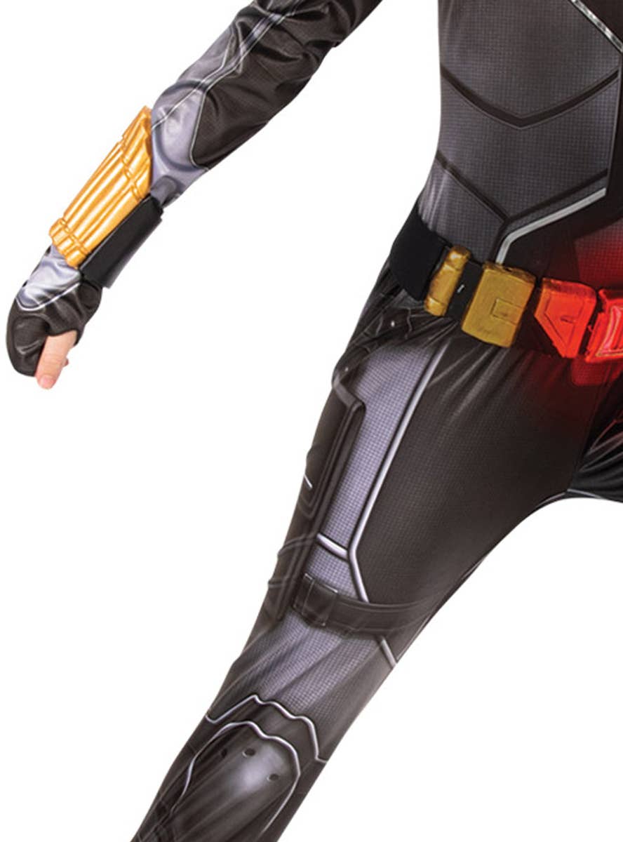 Girls Light Up Black Widow Costume - Close Image 2