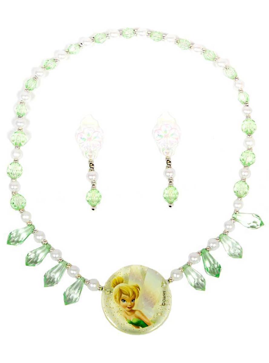 Kids Tinkerbell Necklace and Earrings Set - Main Image