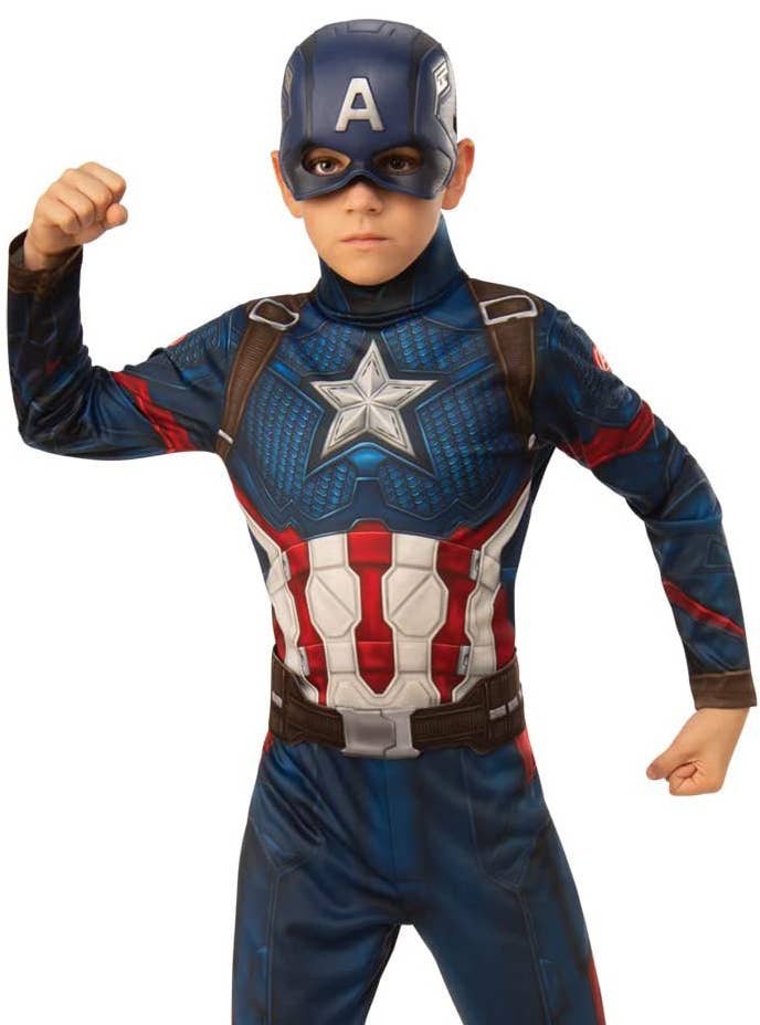 Boys Avengers Endgame Captain America Fancy Dress Costume Zoom Image