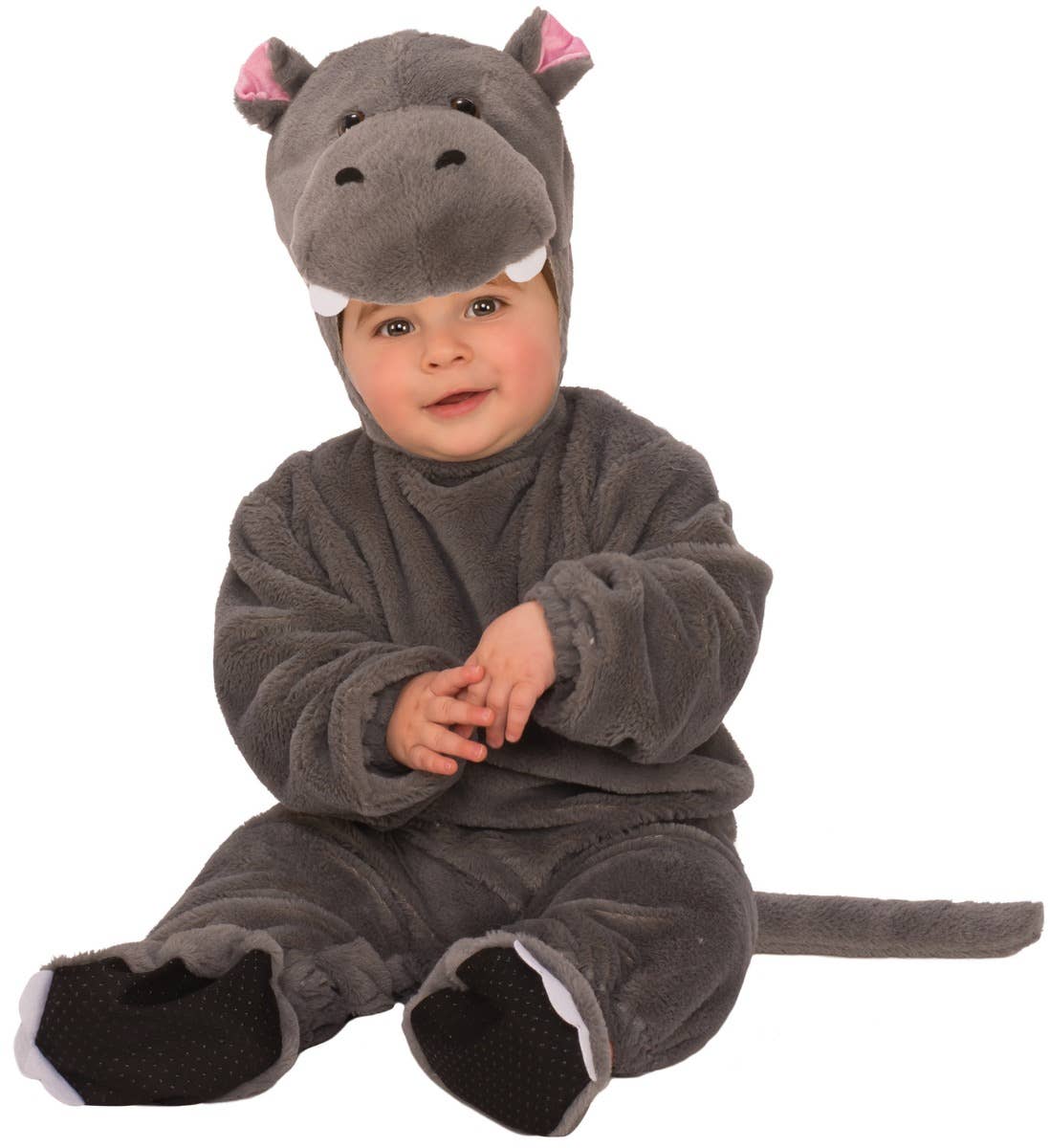 Toddler Baby Hippo Unisex Fancy Dress Animal Costume Onesie Alternate Image