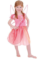 Pink Satin Girl's Disney Fairies Rosetta Costume with Fairy Wings