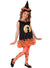 Moonlit Toddler Girls Cute Orange Witch Halloween Costume - Main Image