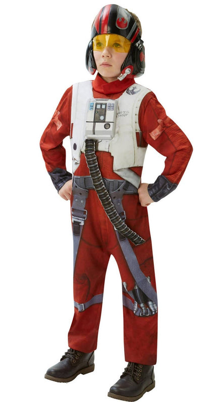 Boys Star Wars Poe Fighter Pilot fancy dress costume